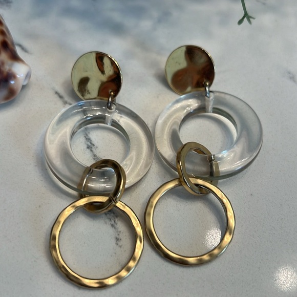 J. Crew lucite circle drop earrings - Picture 5 of 6